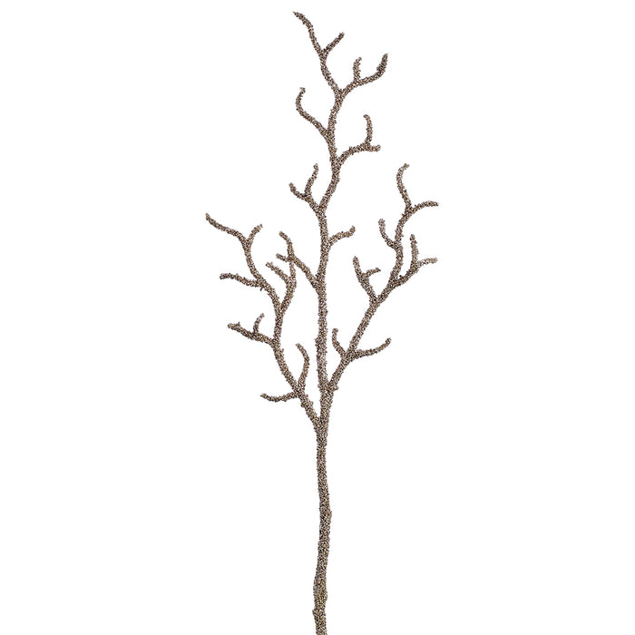 30" Glittered Artificial Twig Stem -Champagne (Pack of 24) - XAS776-CN