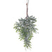 16" Hanging Artificial Iced & Glittered Leaf Stem Bundle -Green (pack of 24) - XAS821-GR/GL