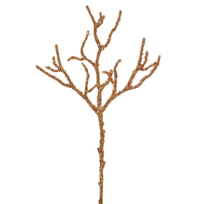 20" Glittered Artificial Twig Stem -Gold (Pack of 12) - XAS876-GO