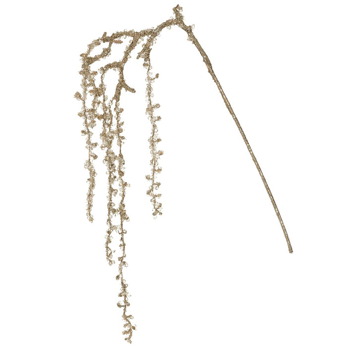 41" Hanging Beaded Diamond Artificial Stem -Gold (Pack of 12) - XAS882-GO