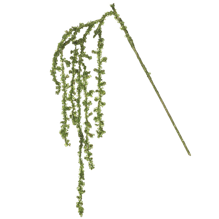 41" Hanging Beaded Diamond Artificial Stem -Green (pack of 12) - XAS882-GR