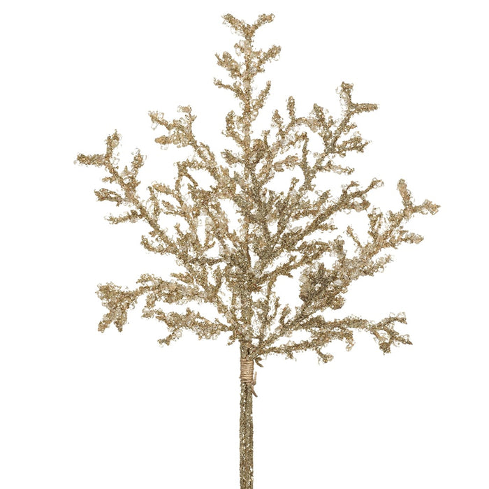 18" Beaded Diamond Faux Stem Bundle -Gold (Pack of 12) - XAS890-GO