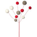 24" Artificial Pompon Stem -Red/Gray (Pack of 12) - XAS900-RE/GY