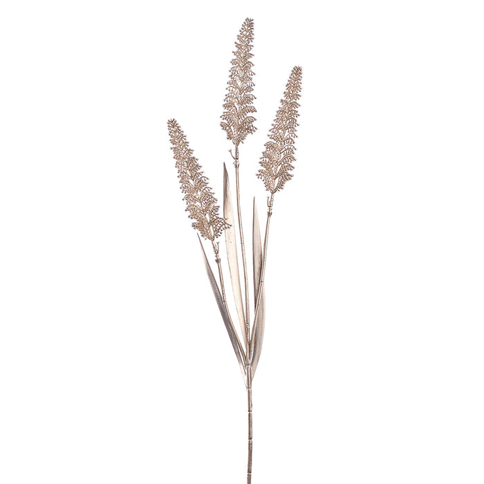 22" Metallic Artificial Heather Flower Stem -Champagne (Pack of 12) - XAS932-CN