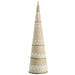 25" Burlap Lace Cone-Shaped Topiary -Natural/White (pack of 2) - XAT125-NA/WH