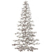 15.3" Snowed Artificial Plastic Twig Christmas Tree -White (pack of 6) - XAT155-WH