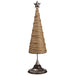 27.7" Rope Cone-Shaped Topiary Tree w/Star -Beige/Silver (pack of 2) - XAT365-BE/SI