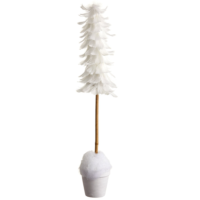 28.3" Feather Tree w/Clay Pot -White (pack of 2) - XAT705-WH