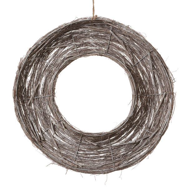 23.5" Iced Artificial Twig Wreath -Whitewashed (Pack of 4) - XAW029-WW