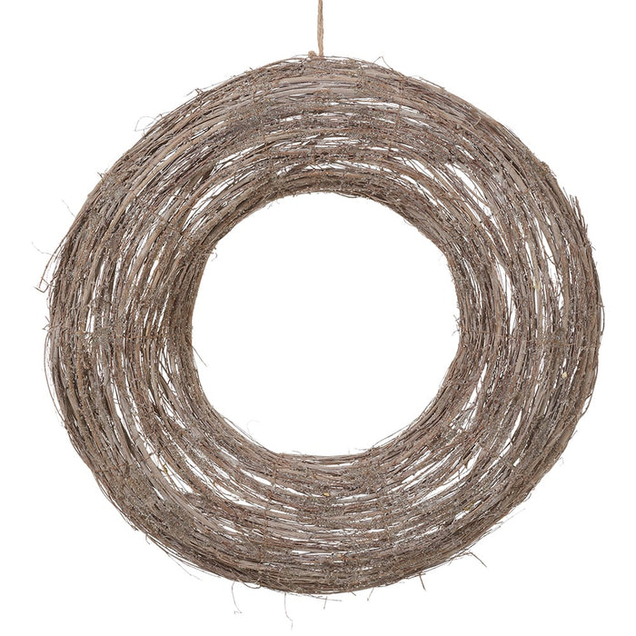 23.5" Iced Artificial Twig Wreath -Whitewashed (Pack of 4) - XAW029-WW