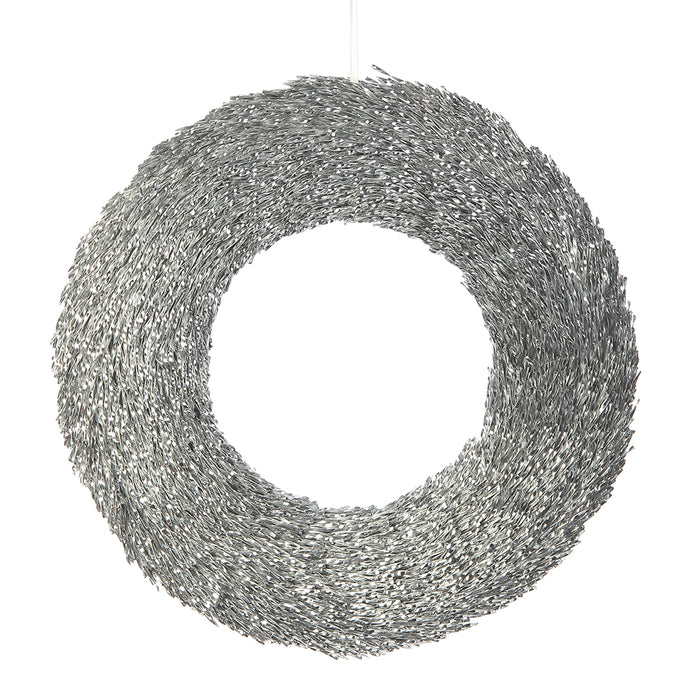 12" Artificial Christmas Hanging Wreath -Silver (pack of 6) - XAW050-SI