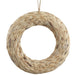 14" Glittered Corn Husk Wreath -Beige/Silver (Pack of 2) - XAW067-BE/SI