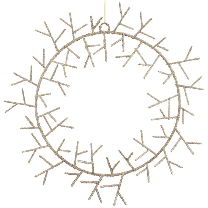 27.5" Glittered Twig Artificial Wreath -Gold (Pack of 2) - XAW253-GO