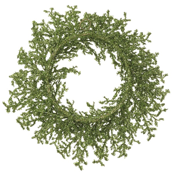 24" Beaded Diamond Wreath -Green (Pack of 2) - XAW720-GR