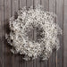 24" Glittered Artificial Plastic Twig Hanging Wreath -White (pack of 4) - XAW817-WH