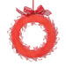 22" Peppermint Candy Ribbon Wreath -Red/White (Pack of 4) - XAW989-RE/WH