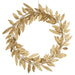 25" Diamond Metal Leaf Artificial Wreath -Green/Gold (Pack of 2) - XAZ123-GR/GO