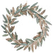 25" Diamond Metal Leaf Artificial Wreath -Green/Gold (Pack of 2) - XAZ123-GR/GO