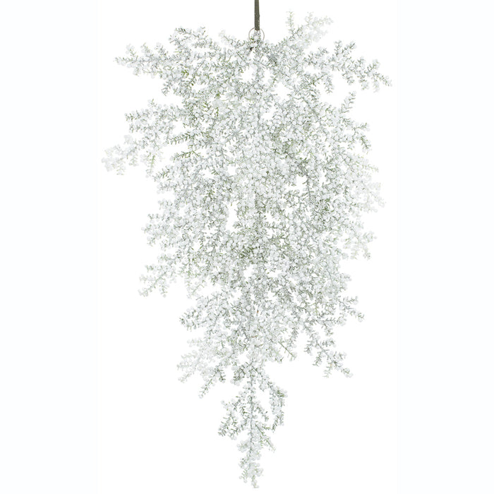 30" Flocked Artificial Mini Berry Teardrop Swag -White (Pack of 6) - XBA728-WH