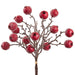 14" Iced Artificial Berry Stem Bundle -Red (Pack of 12) - XBB015-RE