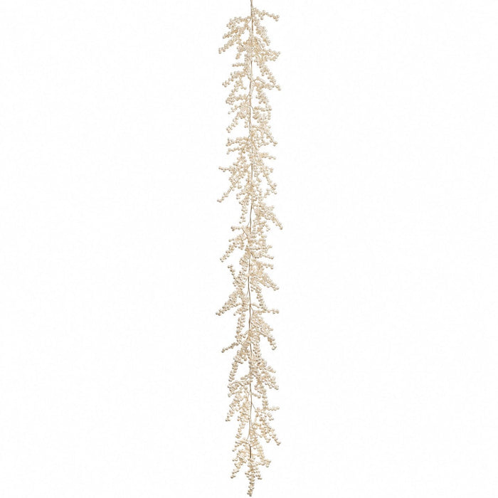 6' Artificial Pearlized Berry Garland -Pearl (Pack of 4) - XBG008-PEA