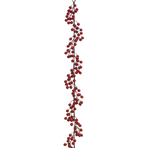 6' Artificial Berry Garland -Red (pack of 6) - XBG186-RE
