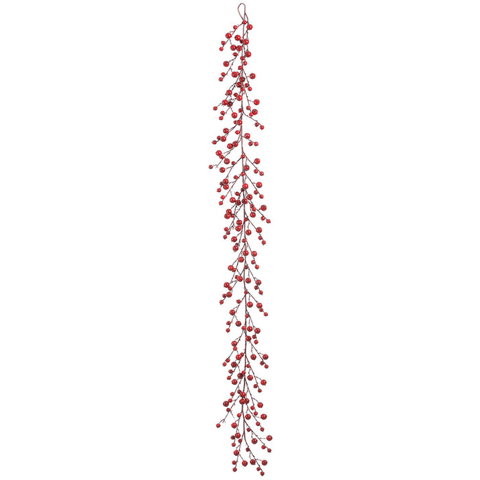 6' Artificial Rosehip Garland -Red (Pack of 12) - XBG544-RE