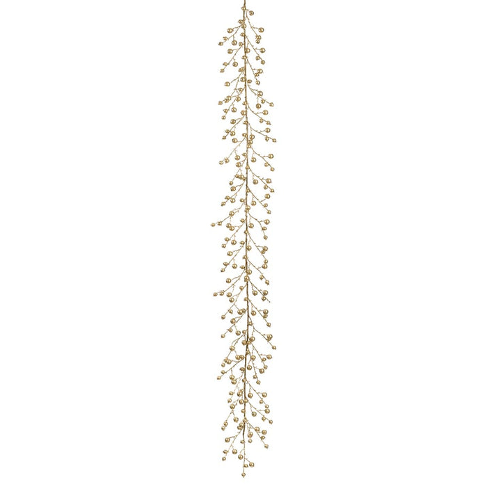 6' Glittered Artificial Berry Garland -Gold (Pack of 6) - XBG670-GO