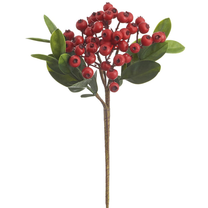 14" Artificial Berry Stem Pick -Red (Pack of 24) - XBK114-RE