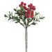 8" Iced Berry & Boxwood Artificial Stem Pick -Red (pack of 24) - XBK175-RE