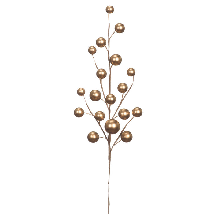 18" Artificial Berry Stem Pick -Gold (Pack of 12) - XBK611-GO