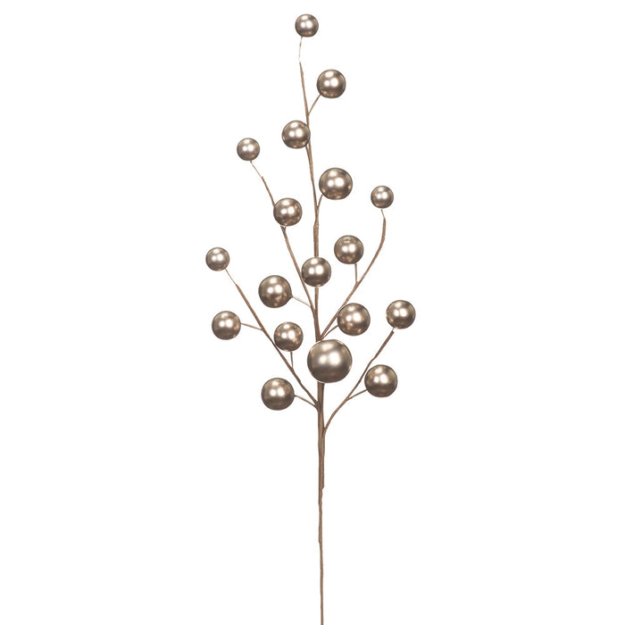 18" Artificial Berry Stem Pick -Platinum (Pack of 12) - XBK611-PM