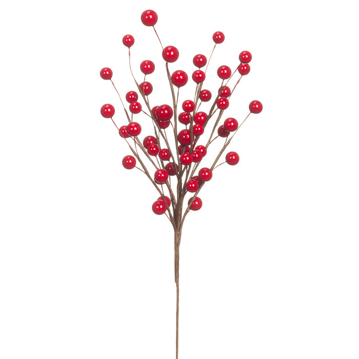 13.5" Artificial Berry Stem Pick -Red (Pack of 12) - XBK612-RE