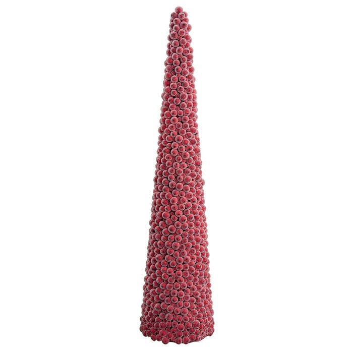 25" Iced Berry Artificial Cone-Shaped Topiary -Red (Pack of 2) - XBR090-RE