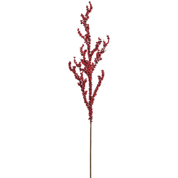 48" Ilex Berry Artificial Stem -2 Tone Red (Pack of 12) - XBS009-RE/TT