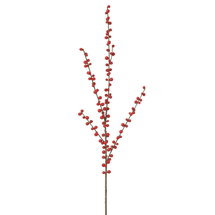 28" Berry Artificial Stem -Red (pack of 24) - XBS042-RE