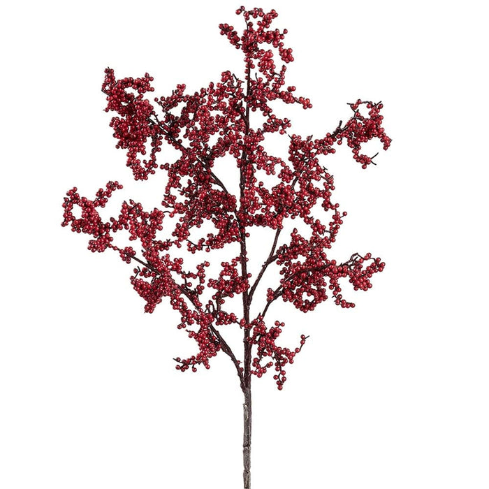 35" Berry Artificial Stem -Red (Pack of 6) - XBS084-RE