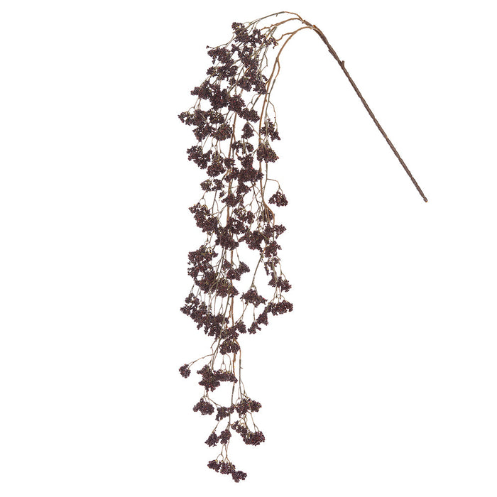 55.5" Hanging Artificial Mini Berry Stem -Plum (Pack of 6) - XBS089-PL