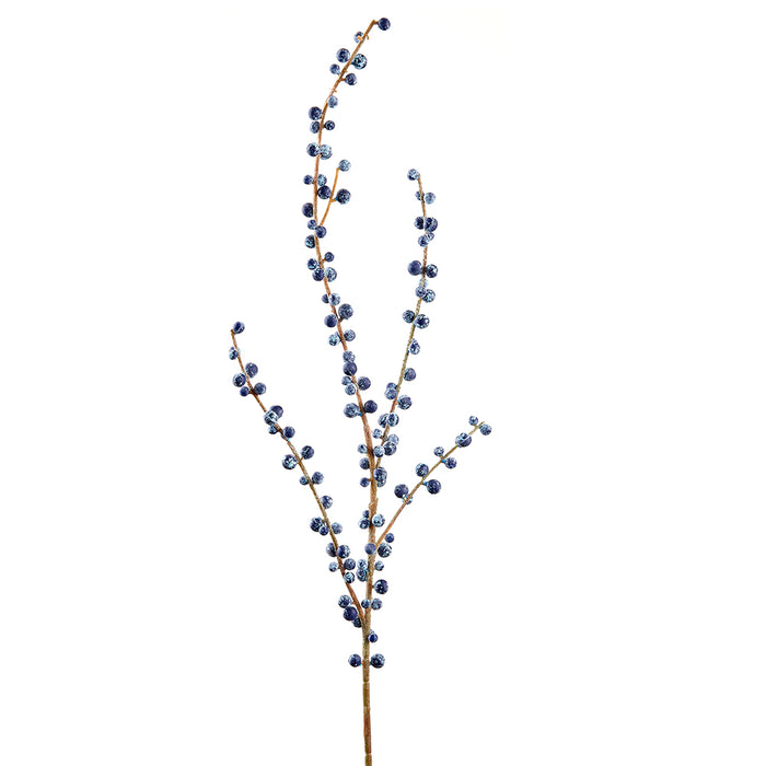 28" Berry Artificial Stem -Blue (Pack of 24) - XBS106-BL