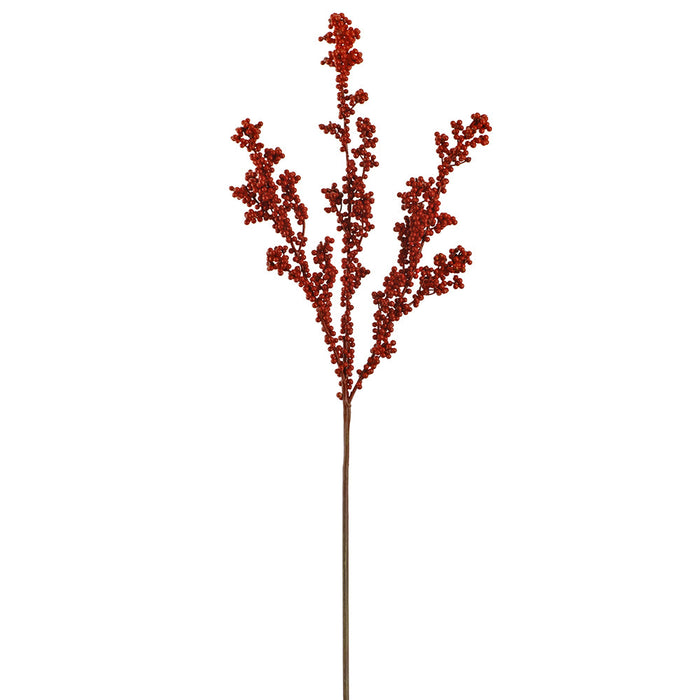 28" Artificial Berry Stem -Red (Pack of 24) - XBS109-RE