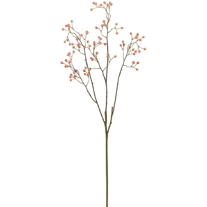 32.5" Glittered Artificial Berry Stem -Pink (Pack of 12) - XBS112-PK