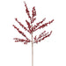 28" Snowed Artificial Berry Stem -Red (pack of 12) - XBS117-RE
