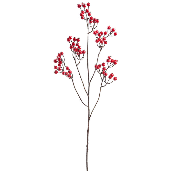 32" Faux Berry Stem -Red (pack of 12) - XBS134-RE