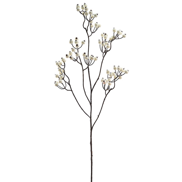 32 Faux Berry Stem -White, Christmas Berries