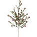21" Flocked Artificial Berry Stem -Red (Pack of 12) - XBS206-RE