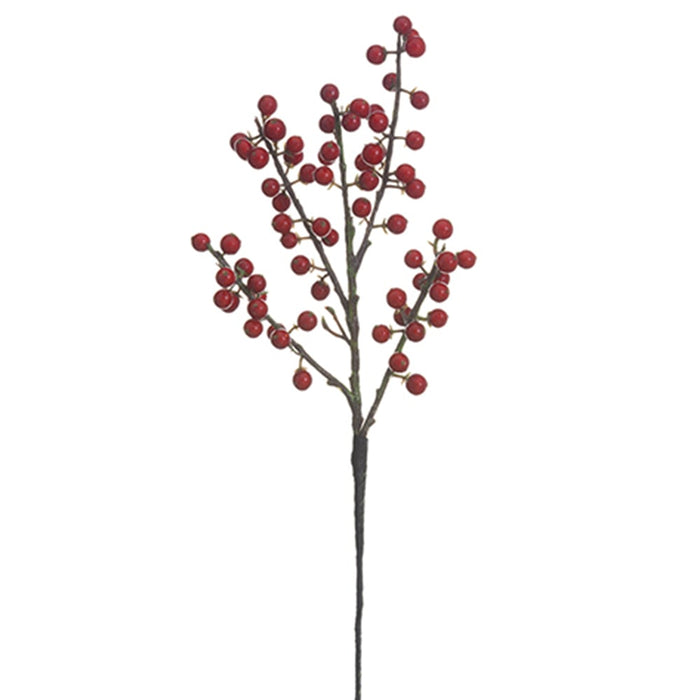 13" Berry Artificial Stem Pick -Red (pack of 12) - XBS222-RE