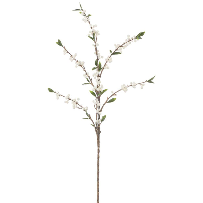 33" Berry Artificial Stem -White (Pack of 24) - XBS231-WH