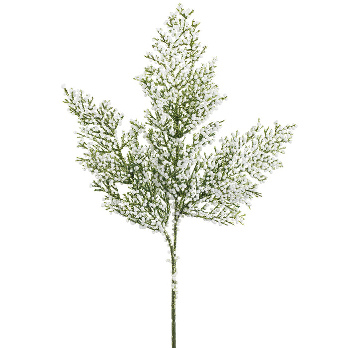 15" Glittered Artificial Mini Berry Stem -Green/White (Pack of 36) - XBS232-GR/WH