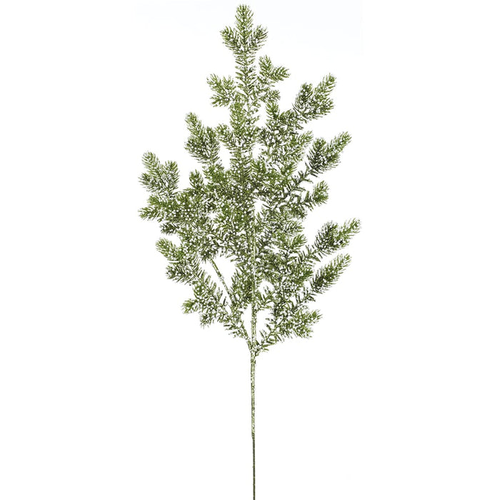 30" Glittered Mini Berry Artificial Stem -Green/White (Pack of 12) - XBS233-GR/WH