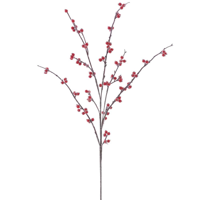 38" Iced Berry Artificial Stem -Red (Pack of 24) - XBS246-RE